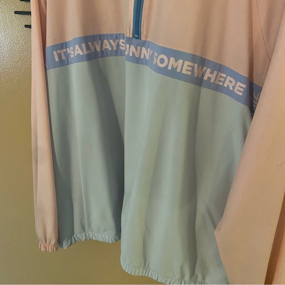 Lilly Pulitzer Tee Time Windbreaker half zip Jacket It’s Always Sunny XL used - Picture 6 of 12